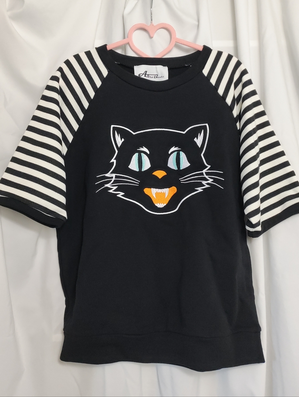 Astro Betty Retro Cat Sweater Raglan Style Size 2XL